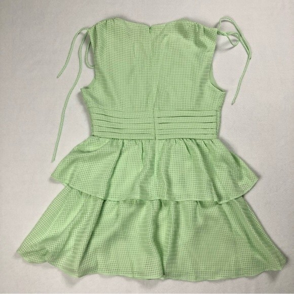 Revolve Amanda Uprichard Westerly Gingham Checked Dress Hypermint Green Large - Picture 6 of 12